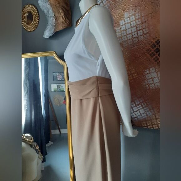 NWT Zara Cotton Blend Colourblock Midi Dress - Picture 10 of 15